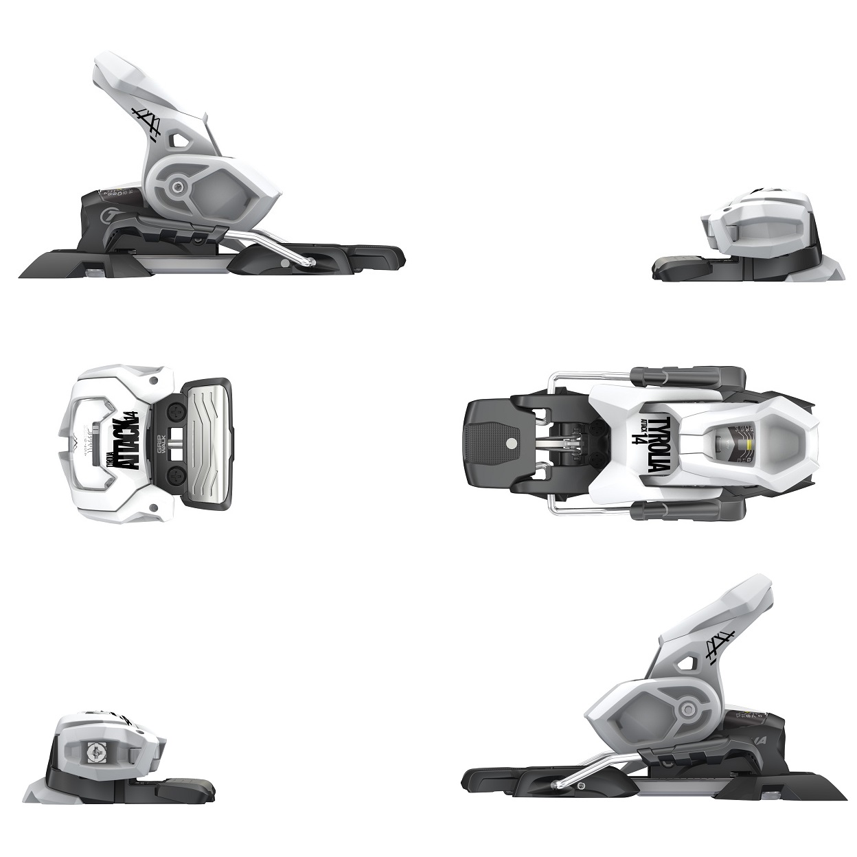 Крепления горнолыжные Head ATTACK 14 GW без ски-стопа BR.[A]m.wh